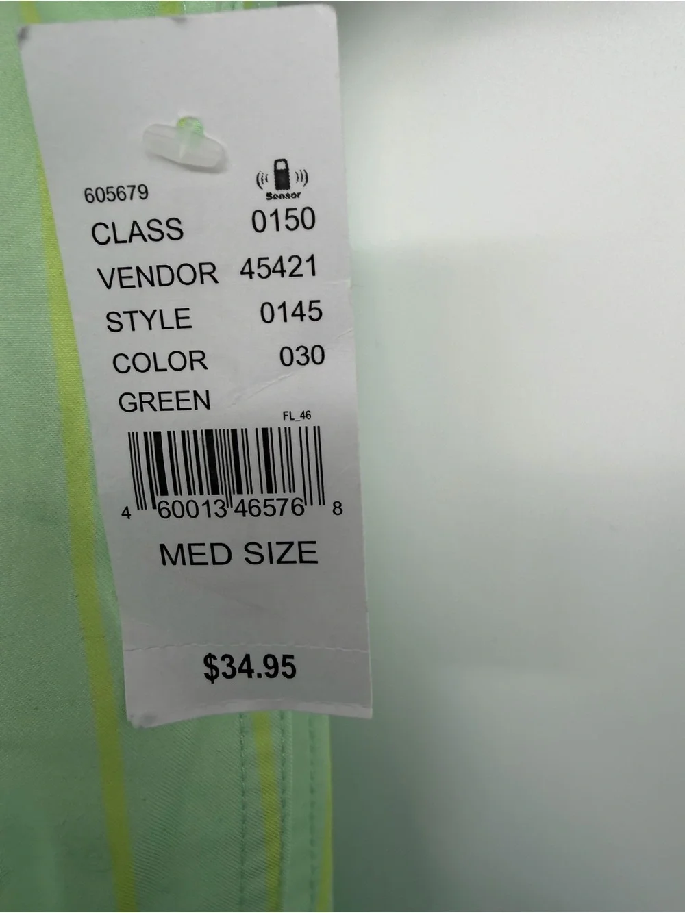 PacSun Light Green Swim Trunks with Yellow Pinstripes